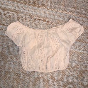 Crops top off shoulder top!